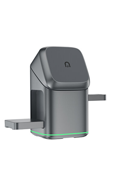 Choice1 V23 Grey 3 in 1 Rotating Wireless Charging Station, Magnetic Charger ...