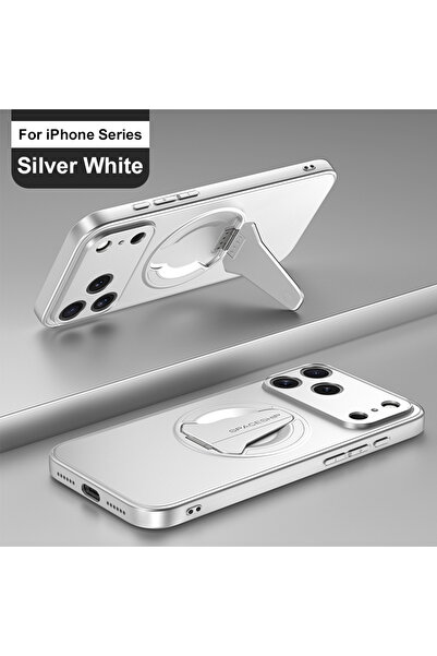 Choice33 iPhone17 Pro Silver White Wireless Charging Cover Lens Protection Ph...