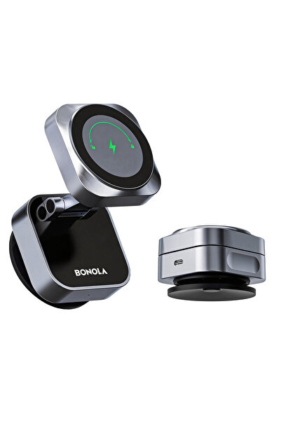 Choice Gray Bonola Car Suction Cup Wireless Charger 25W for iPhone 17 Pro Max...