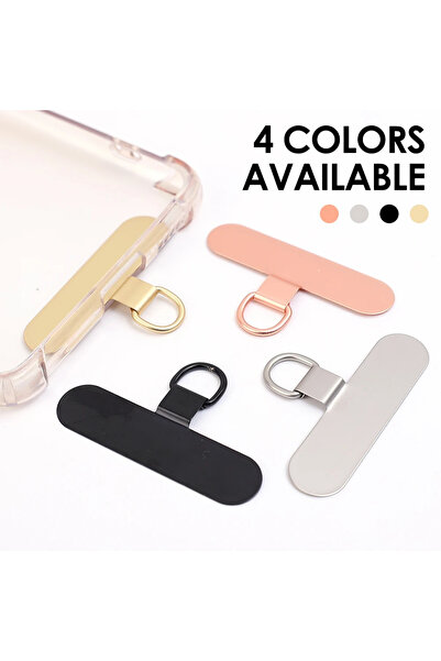 Choice1 4PCS Mixed Stainless Steel Cell Phone Tether Pads Metal Mobile Phone ...