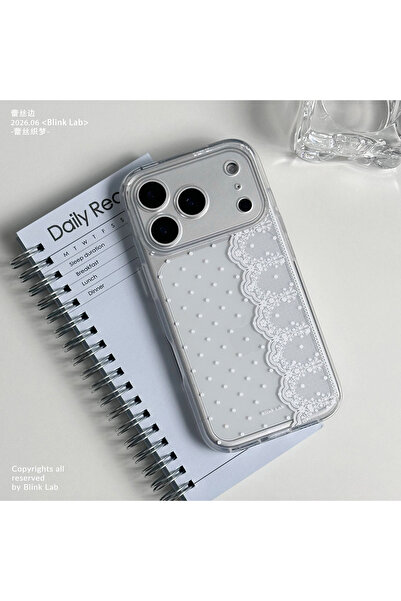 choice2 iPhone 15 1 Korean Ins Lace Edge Polka Dots Phone Case For iPhone 17 ...