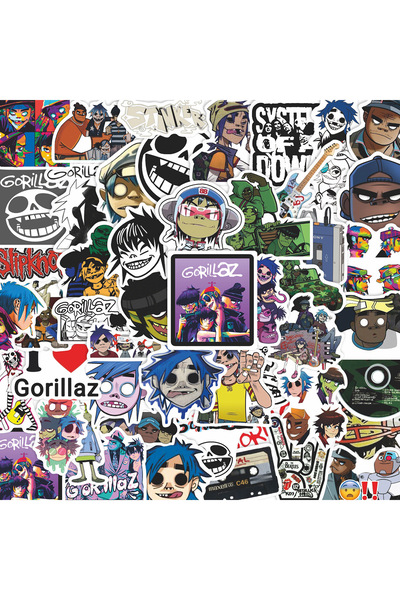 Choice MULTICOLOR 50Pcs Anime Gorillaz Music Band Cartoon Stickers Decal Moto...