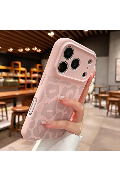 Choice51 iPhone17 Pro Max Pink Leopard Pattern Liquid Silicone Case for iPhon...
