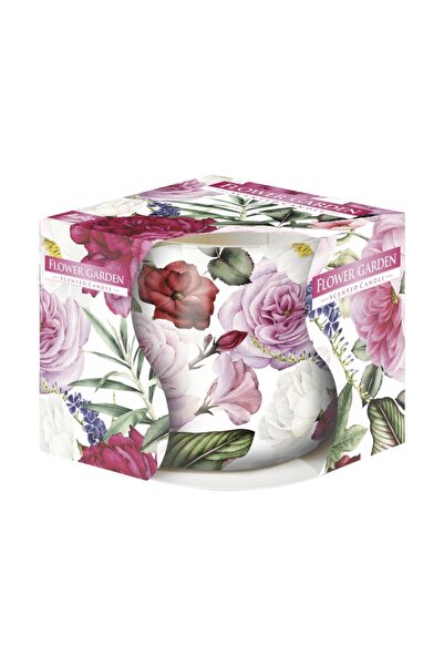 LCA Set 3 x Lumanare Parfumata in Pahar Imprimat, Flower Garden, 22 Ore