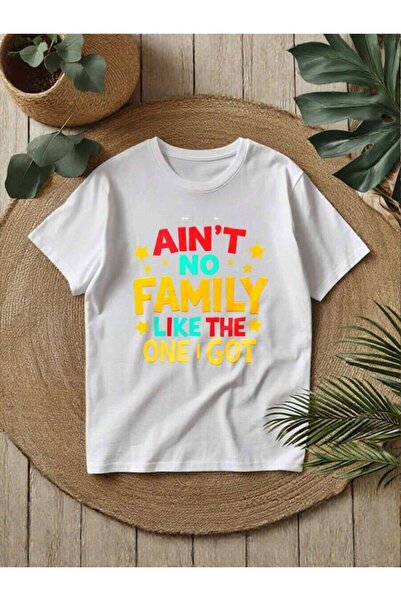 4CR Family Theme Printed Text Short-Sleeve T-Shirt - Daily Casual Wear, Comfo...