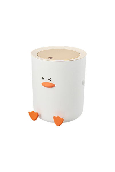silabor Cute Mini Trash Can with Lid Desktop Trash Can 19.5 X 24cm Decorative...
