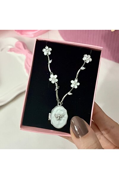 Heda Jewelry قلادة بتصميم فراشة - قلادة تذكارية قابلة للفتح بغطاء