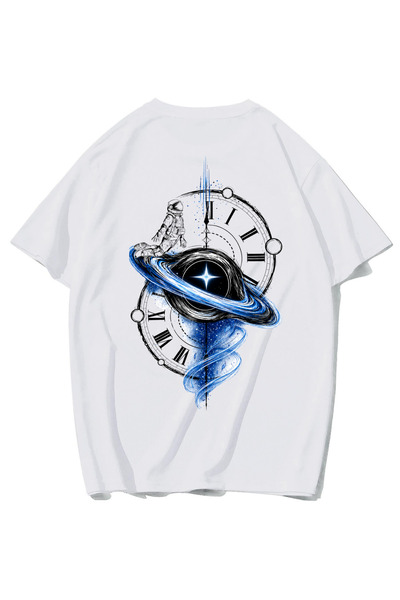 BRZ COLLECTION Ουνισέξ Υπερμεγέθες Μπλουζάκι Interstellar (ΛΕΥΚΟ)