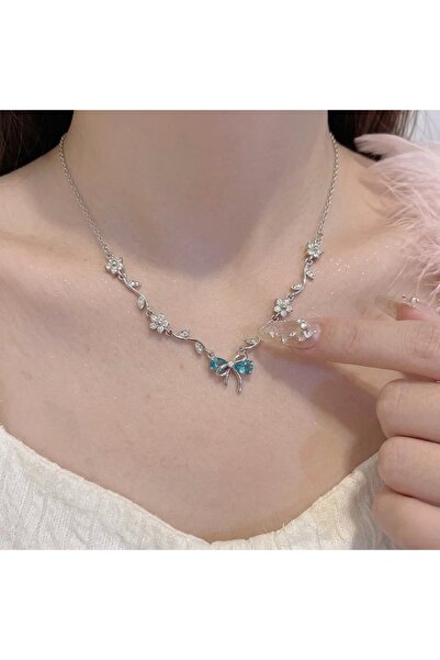 Heda Jewelry Fairy Dream Kolye - Mavi Kurdele Figürlü Tasarım Kolye