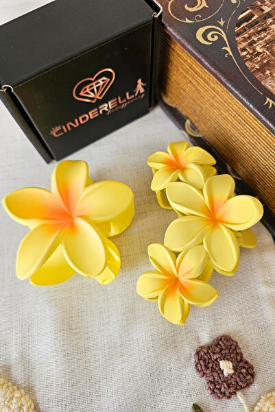 Cinderella مجموعة من قطعتين من مشابك الشعر ذات اللون الأصفر غير اللامع والبرت...