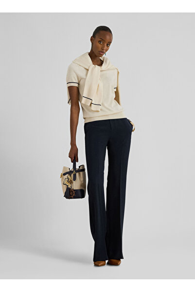 Lauren Ralph Lauren Ekru Kadın Triko T-Shirt 200P08788