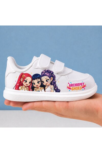 archiepet Fashion Girl Animation Character Printed White Tape Children's Spor...