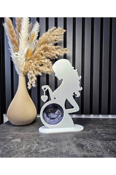 TOYSABİ Hamile Anne Ultrason Fotoğraf Çerçevesi – PLA 3D Baskı – Yenidoğan Ha...