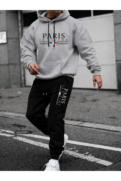 PAVRO Sweatshirt Tracksuit Set Oversize Shaped Comfortable Fit High Quality F...