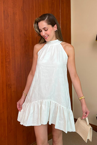 Butik Modana Halter Yaka Fisto Elbise