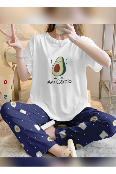 kuzey homewear Avocado Short Sleeve Pajama Set 07