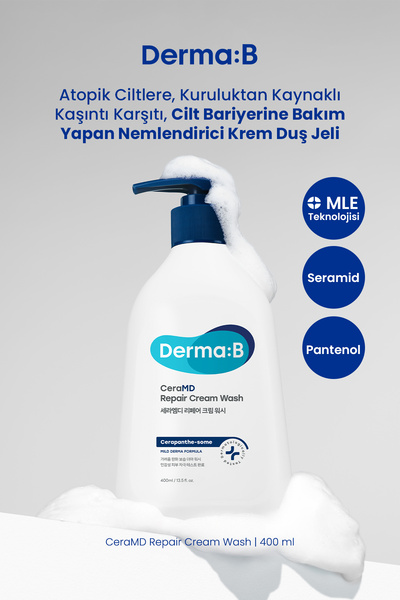 Derma B Atopik Ciltlere Bariyer & Kuruluk Kaynaklı Bakımı Sunan Duş Jeli DERM...