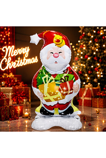 Kuzey 120 cm Giant Santa Claus Foil Balloon Display Christmas Tree Christmas ...