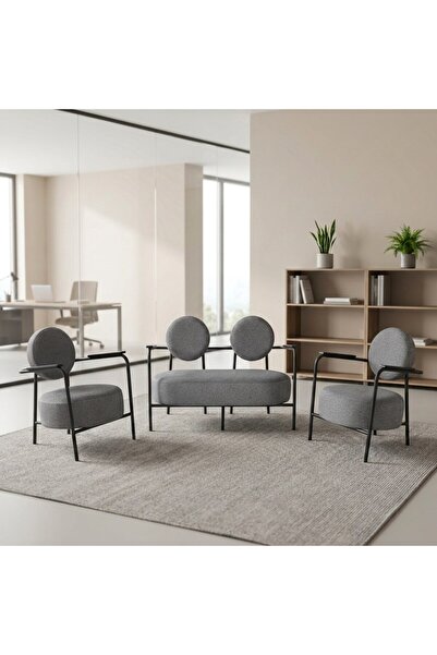 Azra Mobilya Venüs 2+1+1 Soft Kumaş Ofis & Büro İş Yeri Bekleme Koltuğu Takım...