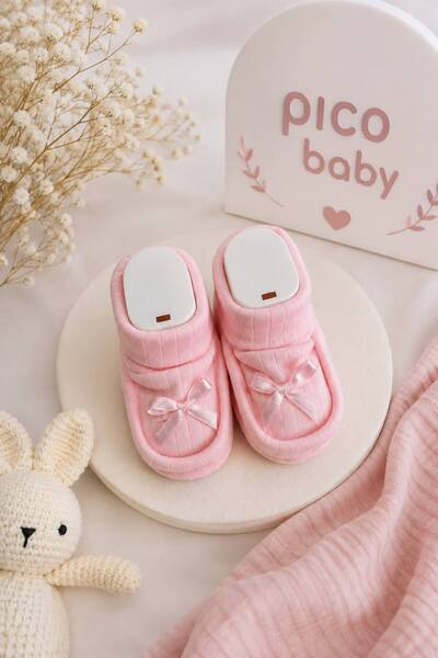 Pico Baby Yenidoğan Bebek Penye Fiyonklu Patik Çorap