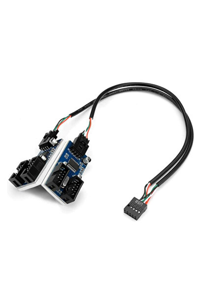 Alfais 6091 Anakart İç Usb Hub 9 Pin Header 1x4 Çoğaltıcı Port Genişletici Pa...