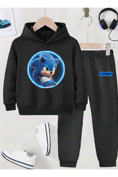 STİL-X Sonic Printed Children's Tracksuit, Shardon Soft Fabric, Unisex