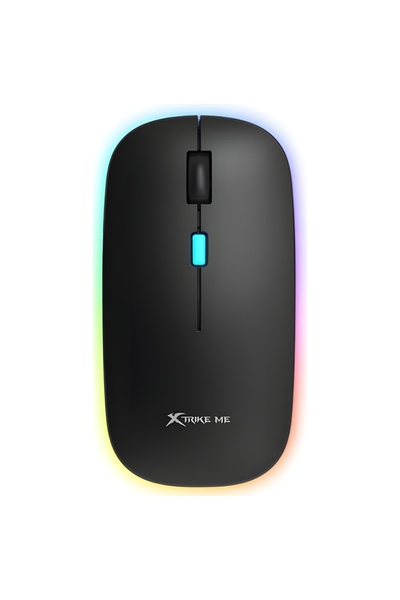XTRIKE ME GW-113 Wireless Gaming Mouse, RGB, 1600 DPI, 4 Buttons, Black