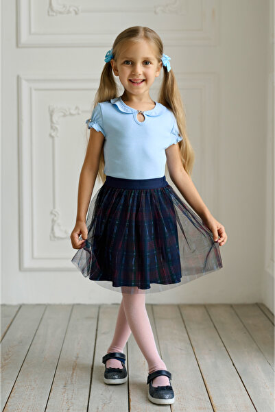Generic Brand Uniforme scolare: fusta de scoala cu tul Iasmina