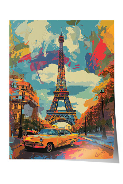 Zestia Pop Art putnički premium poster, pogled na Parizki Ajfelov toranj, br:...