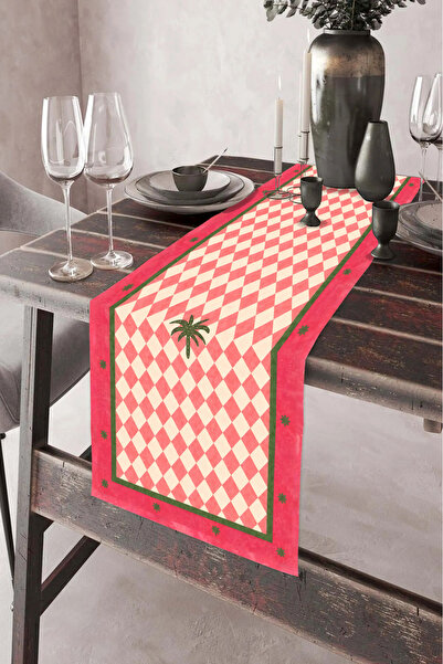 aymira home 40X140Cm Woven Stain-Resistant Printed Thai Feather Fabric Tablec...