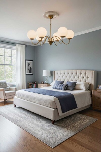 BSA LIGHTING GLOBE 6'LI ESKİTME MODERN AVİZE ( BEYAZ GLOP CAMLI)
