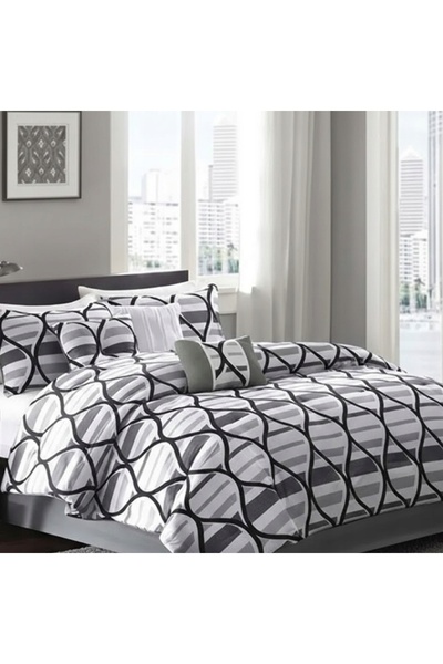 NO BRAND SET DE AȘTERNUTURI 160x200 + 2 FEȚE DE PERNĂ 70x80 BUMBAC SATINAT - ...