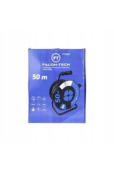 NO BRAND Cablu prelungitor cu tambur pentru grădină 3x2,5mm - 50m - 4 prize c...