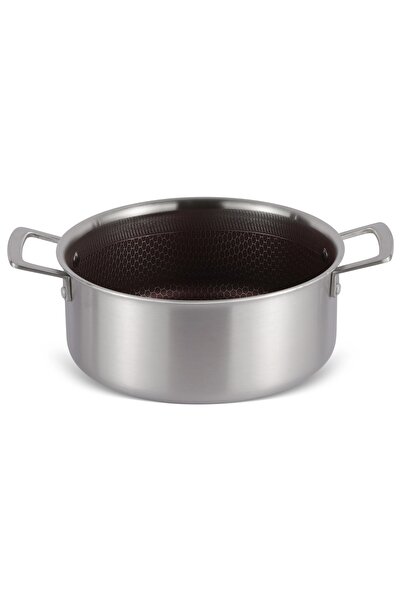 NO BRAND Oală cu capac 2.8 L din oțel inoxidabil cu strat antiaderent Edenberg