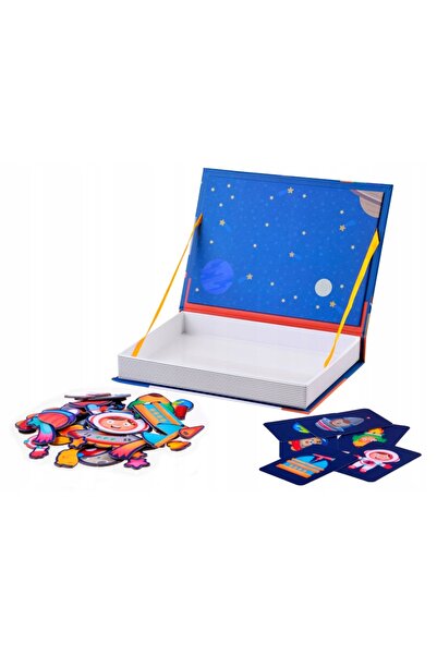 Jokomisiada Set de carte puzzle educativă magnetică cu Sistemul Solar și cuti...