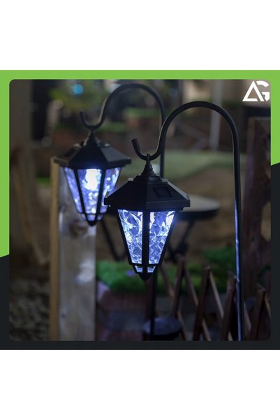 NO BRAND 2x LAMPĂ SOLARĂ LED, LAMPION, LAMPĂ DE GRĂDINĂ, SENSOR DE CREPUSCUL,...