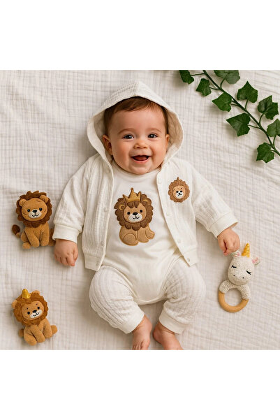 BEBELON 3'LÜ ASLAN HIRKALI BEBEK TAKIM
