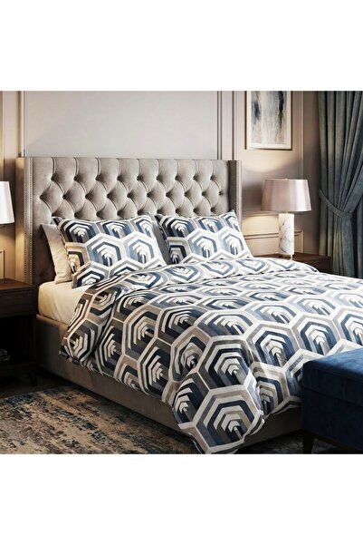 NO BRAND SET DE AȘTERNUTURI 220x200 + 2 FEȚE DE PERNĂ 70x80 BUMBAC SATINAT - ...