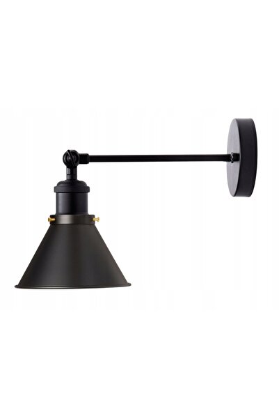 NO BRAND Aplică de perete reglabilă Negru mat 1xE27 Loft