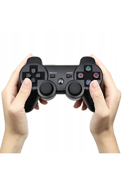Retoo Controler wireless gamepad pentru PLAYSTATION 3 PS3 DUALSHOCK negru