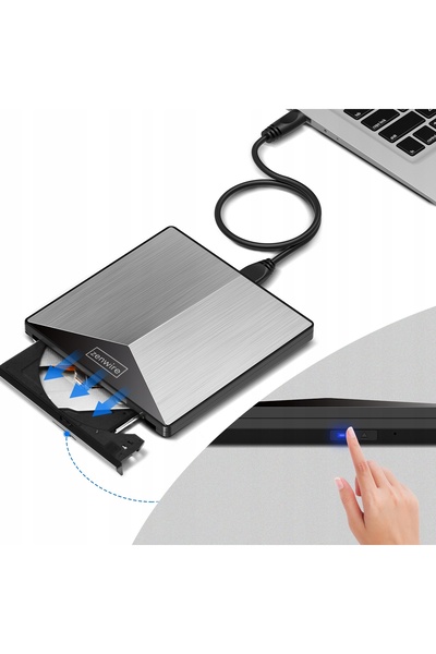 NO BRAND Zenwire Unitate externă portabilă DVD CD RW Player 2 în 1 USB 3.0