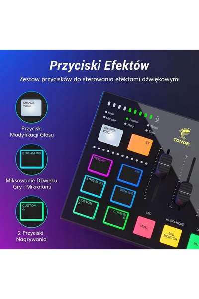 NO BRAND MIXER INTERFAȚĂ AUDIO STREAMING STREAM DECK EFECTE TONOR GAMING TX310