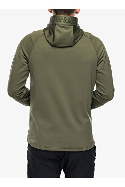 Peak Performance Hanorac cu fermoar Rider Essentials Zip Hood - verde pin M