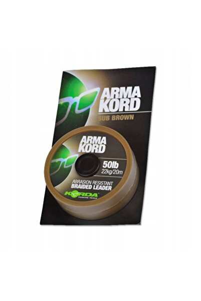 NO BRAND Fir de pescuit împletit Korda Arma Kord 50lb 20m Maro Rezistență (lb...