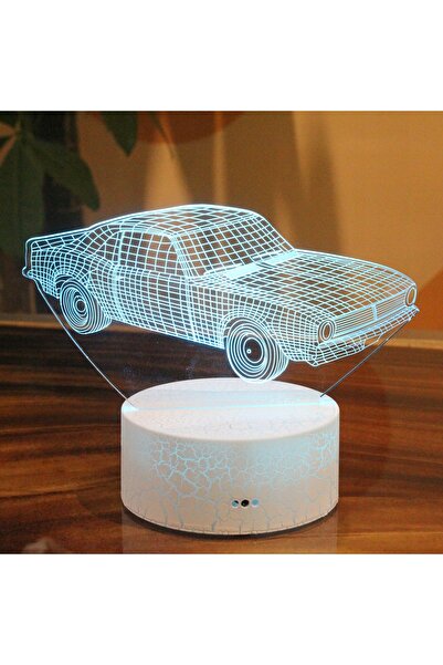 NO BRAND 3D LED USB AUTO MUSCLE CAR 16 CULORI + TELECOMANDĂ LAMPĂ DE NOAPTE