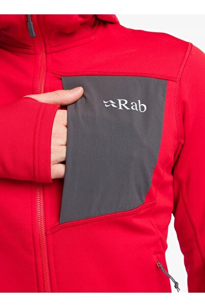 NO BRAND Hanorac cu fermoar Rab Superflux Hoody - summit red S