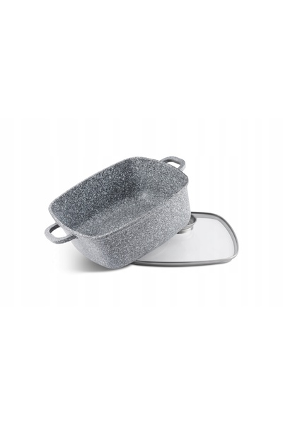 Masterpan GARNEK ALUMINIU PĂTRAT 26CM GRANIT MARMURĂ 5.5L MP-2109