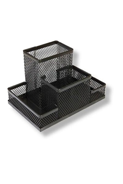 NO BRAND Organizator de birou metalic compartimentat negru x12