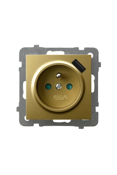 OSPEL Priză USB de perete aurie