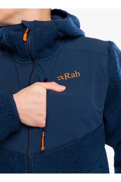 NO BRAND Jachetă fleece Rab Outpost Hoody - cerneală închisă L